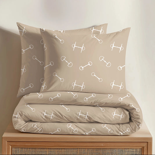 Common Four Horse Bit Duvet Set | Made to Order Bedding Set | Microfiber or Cotton | 3toRide