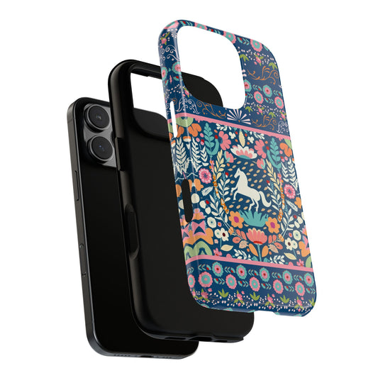 Floral horse design tough case