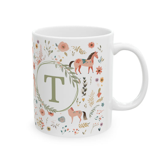 Mug - Floral Initial