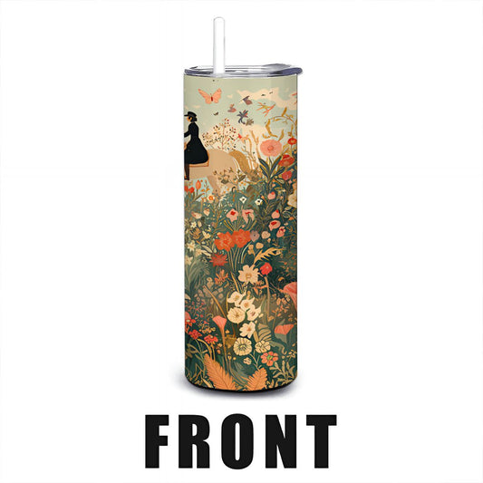 Wildflower Walk Straight Stainless Steel Tumbler