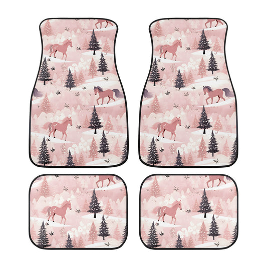 Car Floor Mat - Pink Field