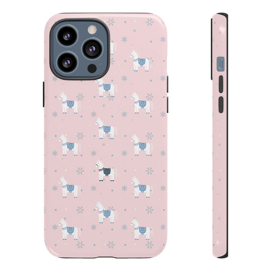 Horse Design Phone Case (Light Pink)
