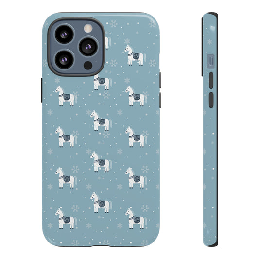 Horse Design Phone Case (Blue)