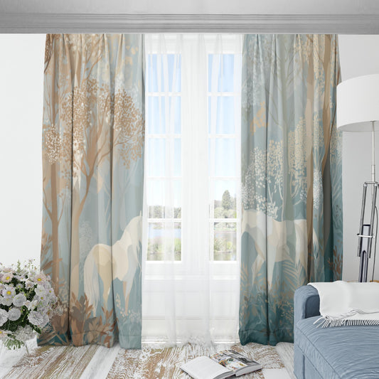 Misty Flair - Light-shielding Window Curtain (Hook Type)