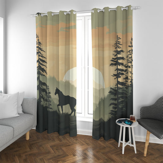 Dusk Path - Light-shielding Window Curtain (Grommet Type)