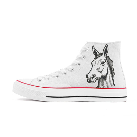 Sketch Art Funny Horse - Hi Tops
