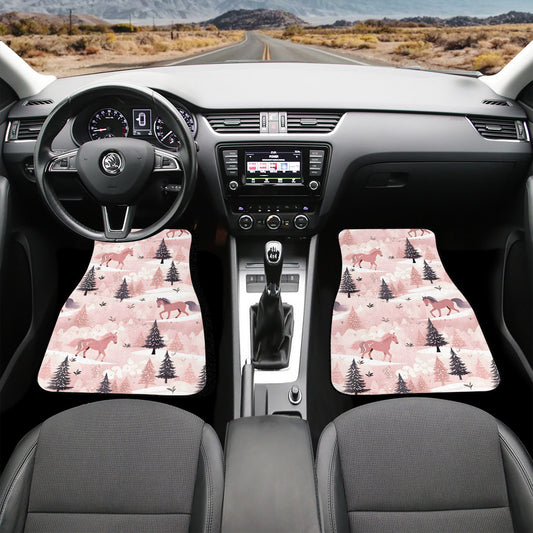 Car Floor Mat - Pink Field