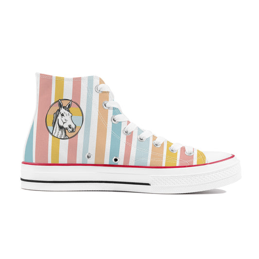 Pastel Funny Horse Hi Tops