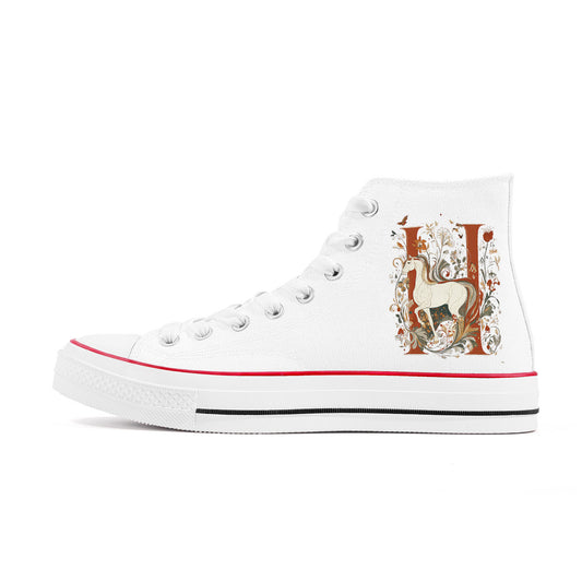 Personalized Floral Red High-tops