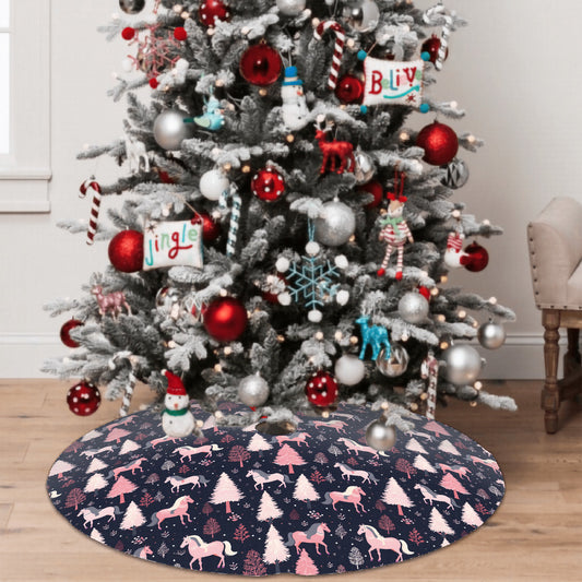 Tree Skirt - Navy Pink