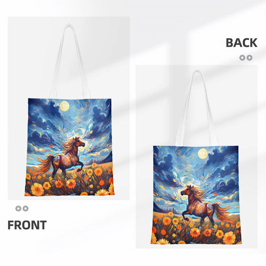 Van Gogh Style Horse  Art Tote Bag