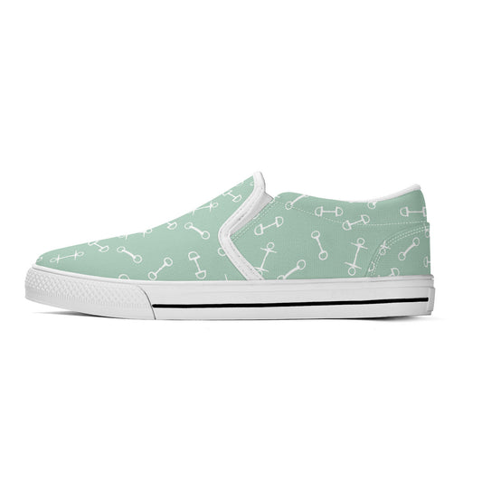 Horse Bit Design Slip On Shoes - Candy Colors - Mint