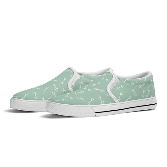 Horse Bit Design Slip On Shoes - Candy Colors - Mint
