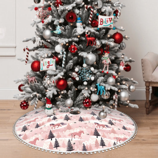 Tree Skirt  - Pink Pom Pony