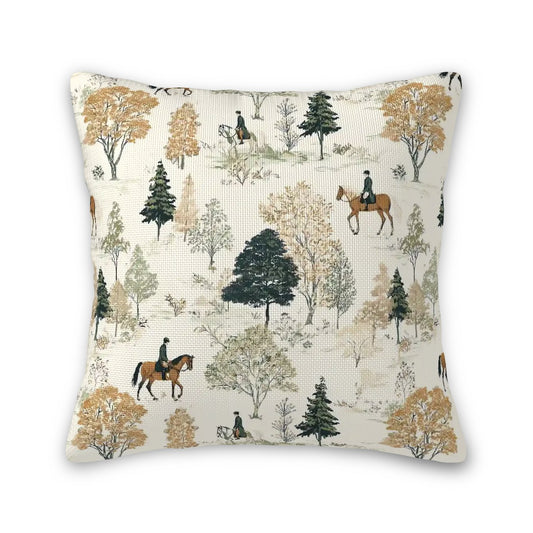 Horse-themed decorative throw pillow cover for rustic home décor