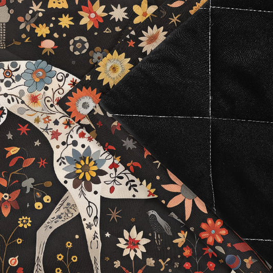 Horse Themed, breathable and light weight blanket with shams quilted on both sides. Horse & animal Lover Gift