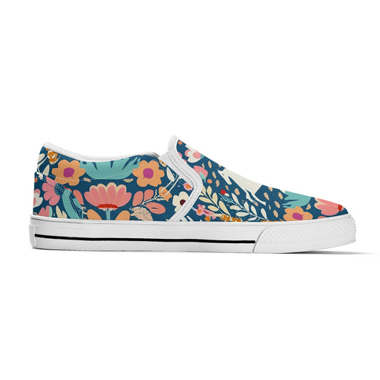 Floral Horse Design Slip On Shoes