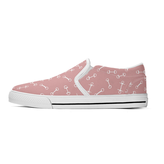 Horse Bit Design Slip On Shoes - Candy Colours - Pink