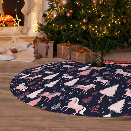 Tree Skirt - Navy Pink