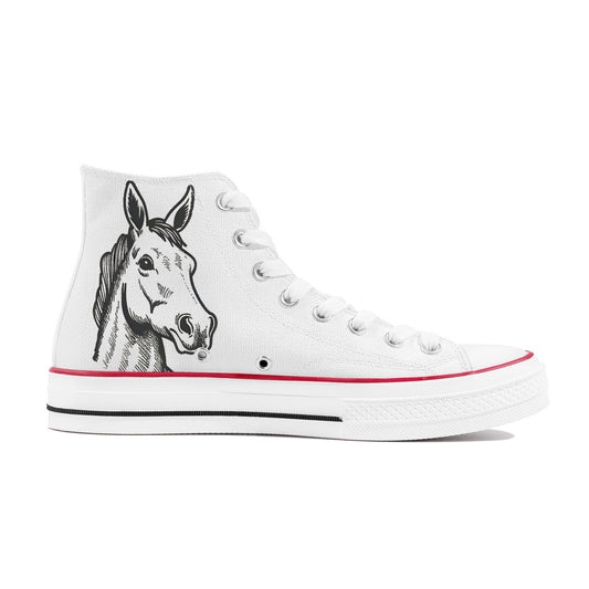 Sketch Art Funny Horse - Hi Tops