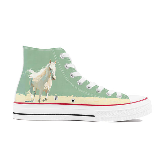 White Horse Mint Green Hi Tops