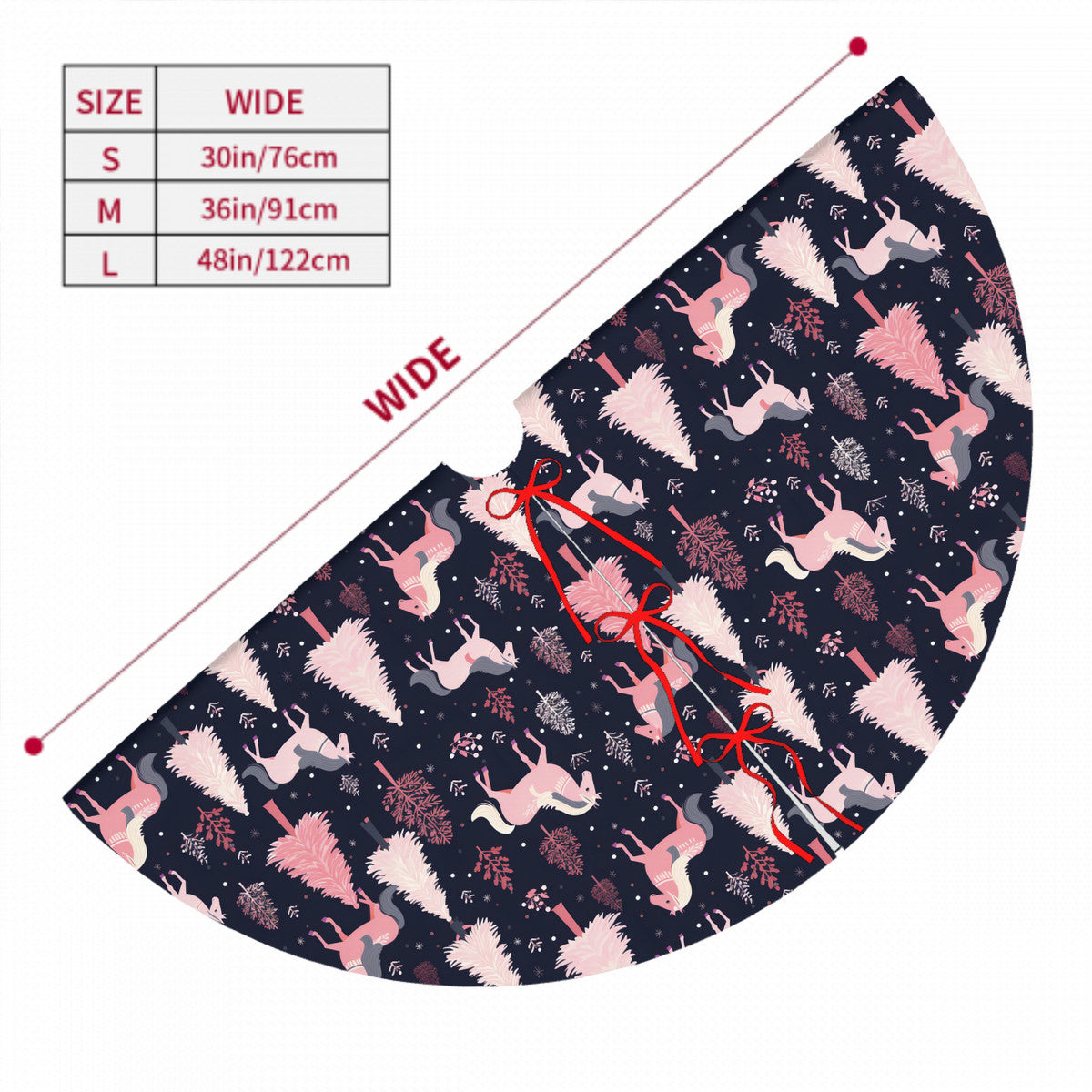 Tree Skirt - Navy Pink Tree Skirt - Navy Pink