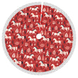 Tree Skirt - Red White Horses
