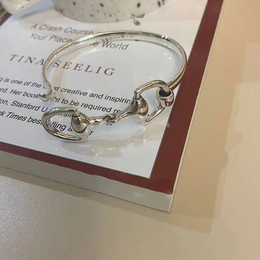 S925 Snaffle Bit Bangle