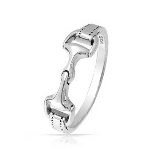 S925 Silver Egg-butt Snaffle Bit Ring