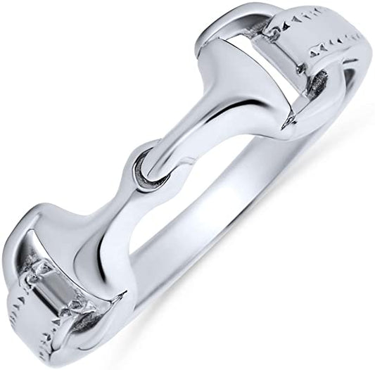 S925 Silver Egg-butt Snaffle Bit Ring