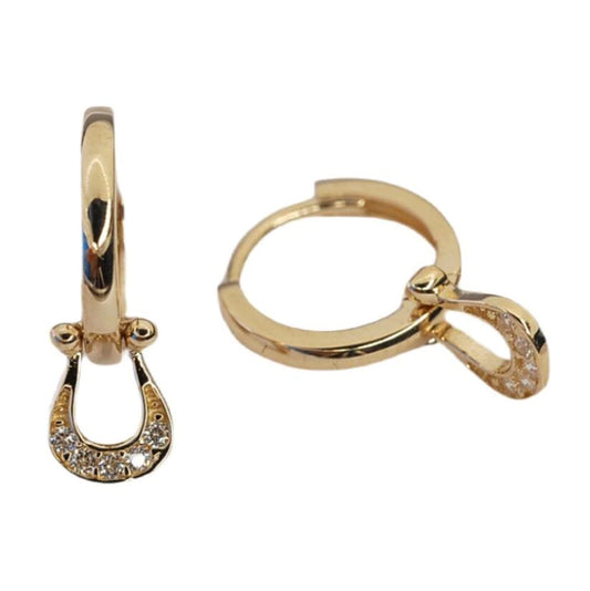 Sparkling Horseshoe Earring