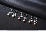 S925 Pearl Diamond Horse Dangle Earring S925 Pearl Diamond Horse Dangle Earring