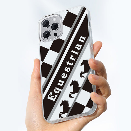 Personalized Check x Horses Mobile Phone Case