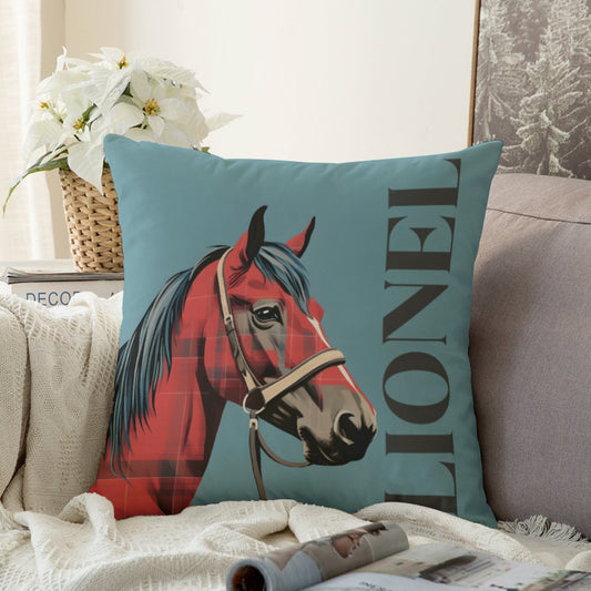 Personalized Horse Design Cushion Cover, Throw pillowcase, Equestrian Style, Horse Lover Gift