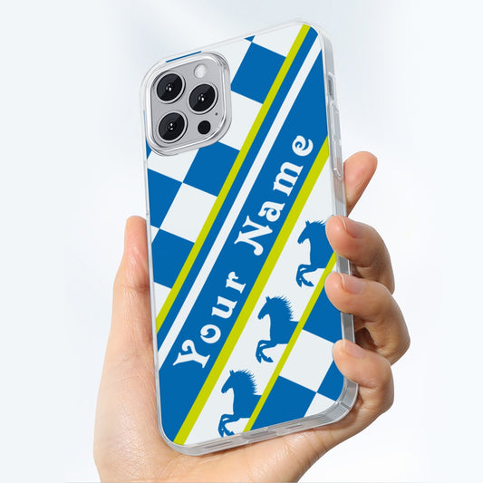 Personalized Check x Horses Mobile Phone Case