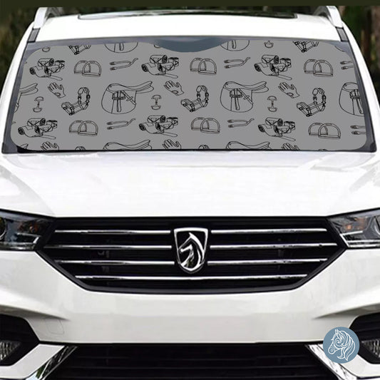Saddle & Tack - Windshield Sunshade (Gray)
