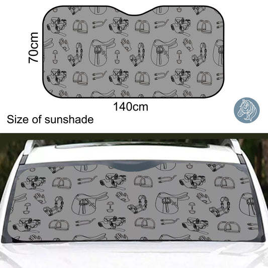 Saddle & Tack - Windshield Sunshade (Gray)