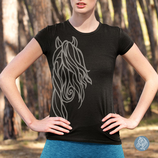 Friesian inspired crew neck T-shirt (Black)