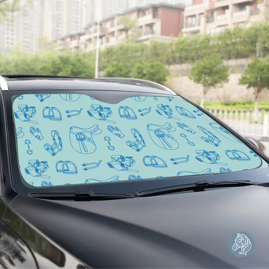 Saddle & Tack - Windshield Sunshade (Teal)