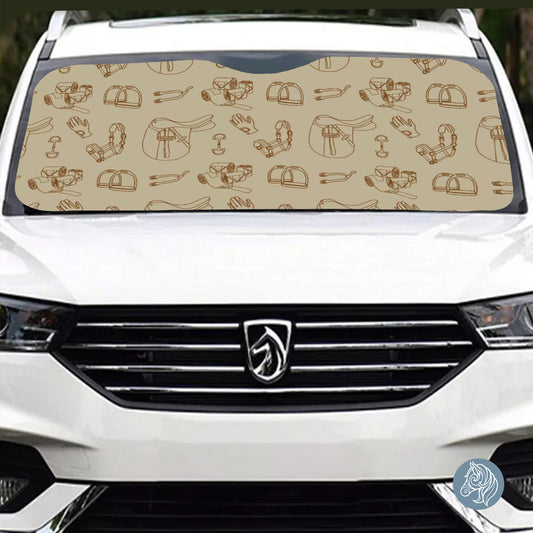 Saddle & Tack - Windshield Sunshade (Beige)