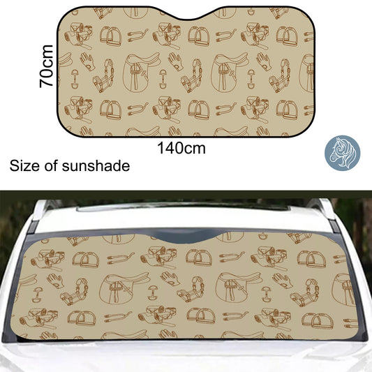 Saddle & Tack - Windshield Sunshade (Beige)