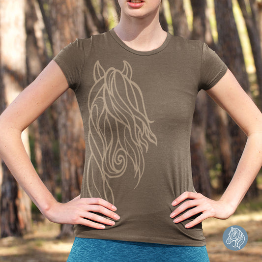 Friesian inspired crew neck T-shirt (Brown)