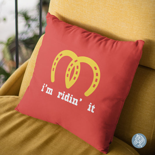 Couch Pillow Case - I'm ridin' it