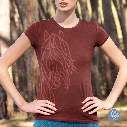 Friesian inspired crew neck T-shirt (Maroon)