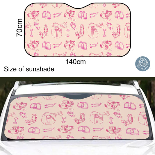 Saddle & Tack - Windshield Sunshade (Pink)