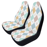 Pastel Diamond Pattern Front Seat Cover