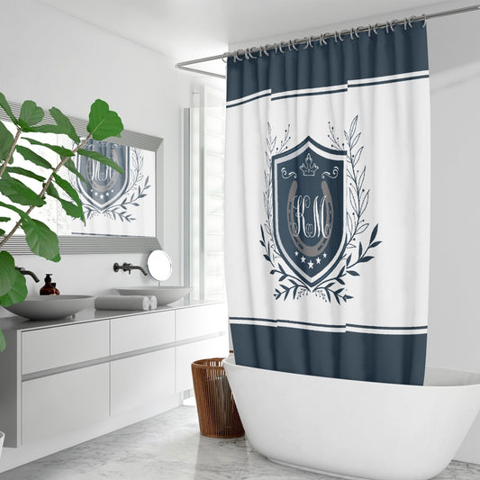 Horseshoe Emblem Shower Curtain