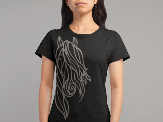 Friesian inspired crew neck T-shirt (Black)