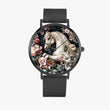 Premium stainless steel watch with horse design for horse lovers