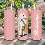 Personalized Boho Pink Stainless Steel Tumbler